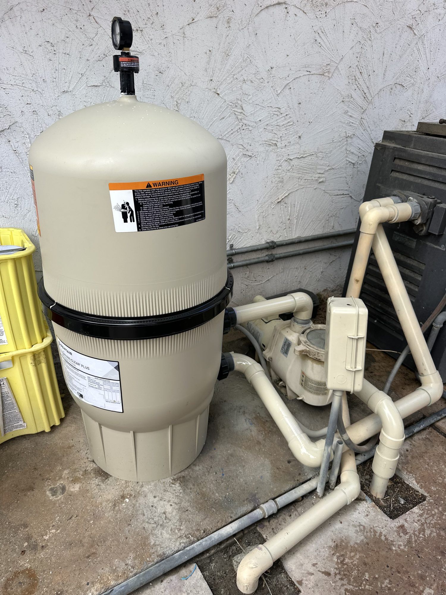 New cartridge filter installed at the same equipment pad
